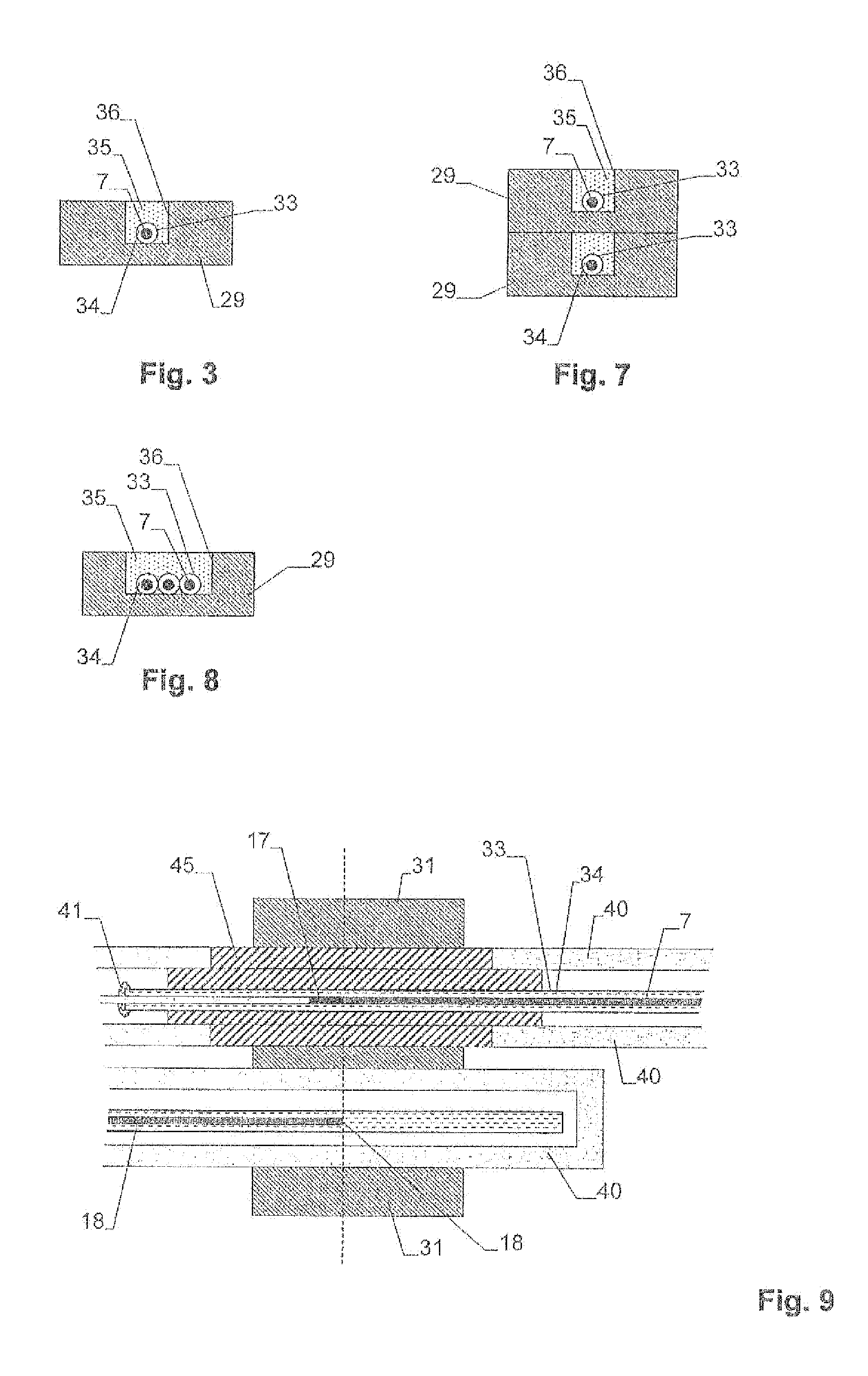 High voltage ac/dc or dc/ac converter station with fiber-optic current sensor