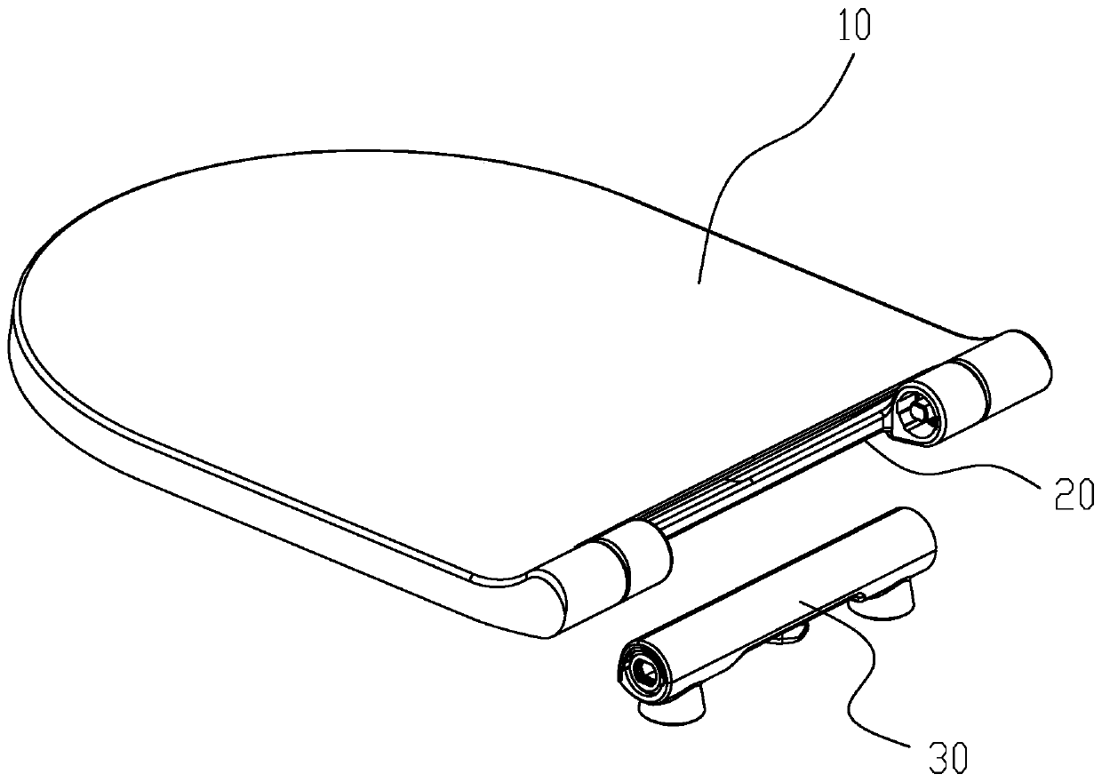 Closestool cover plate disassembling and assembling mechanism