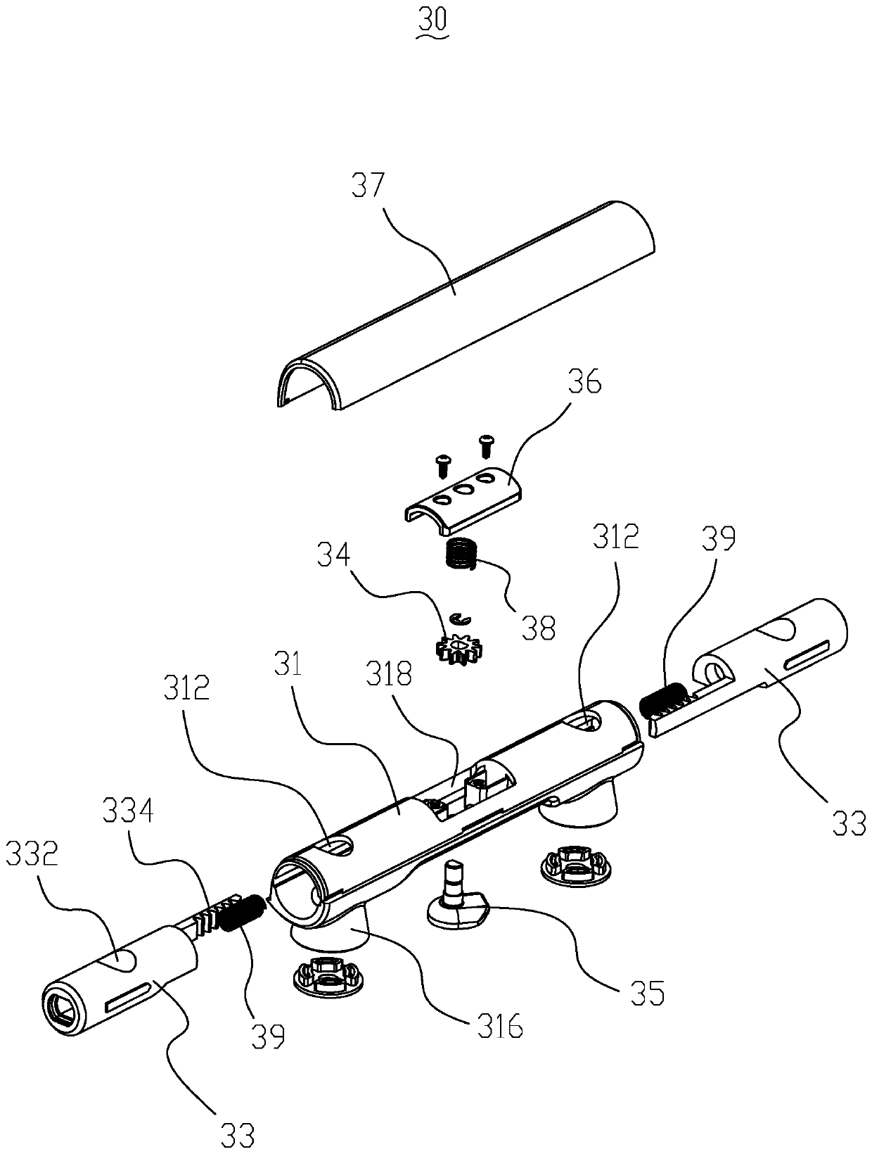 Closestool cover plate disassembling and assembling mechanism