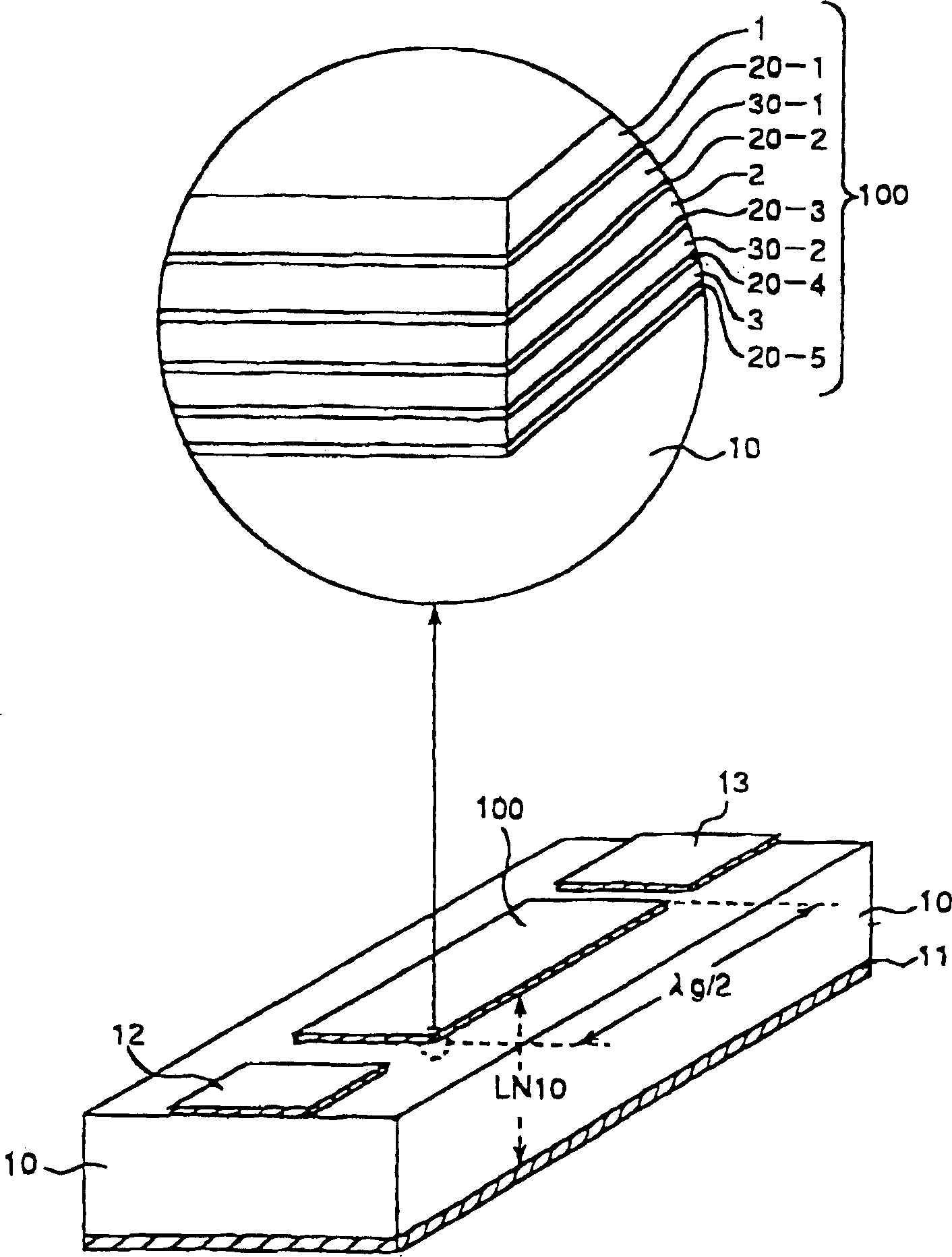 Multilayer thin film electrode, HF transmission line, HF resonator and HF filter