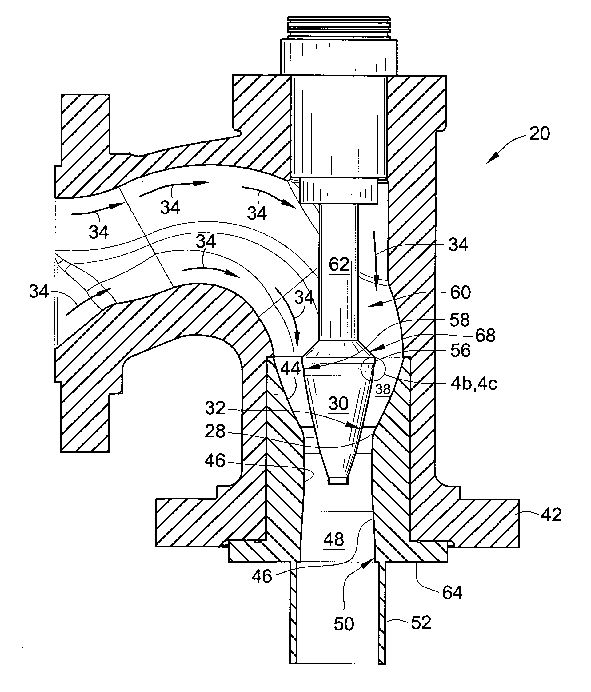 High recovery sonic gas valve