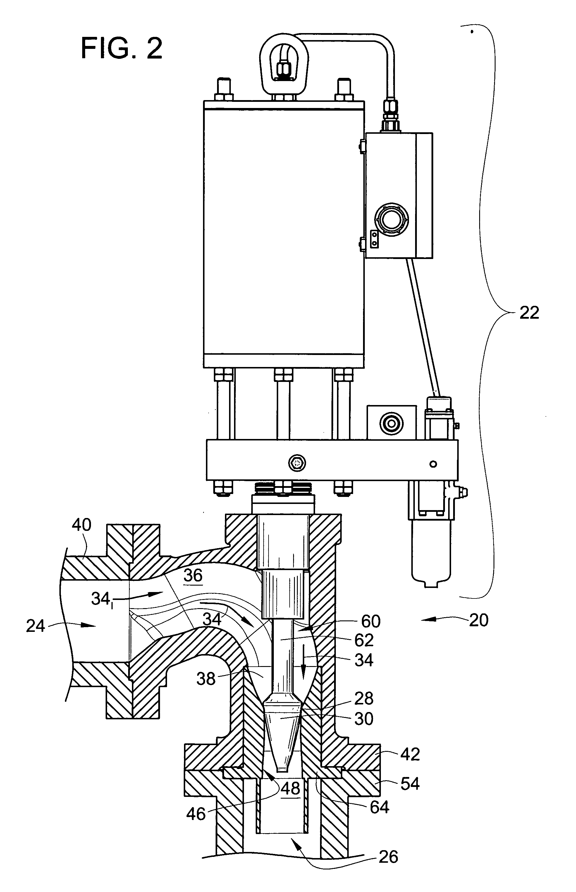 High recovery sonic gas valve