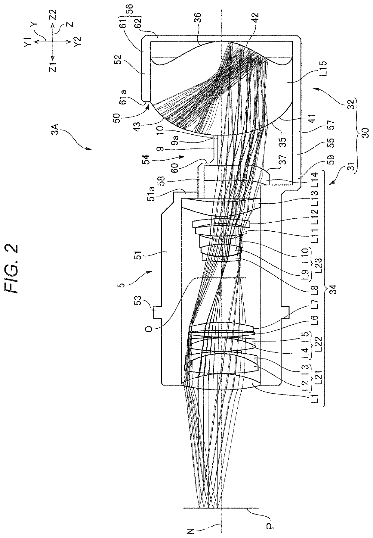 Optical device, projector, and imaging device