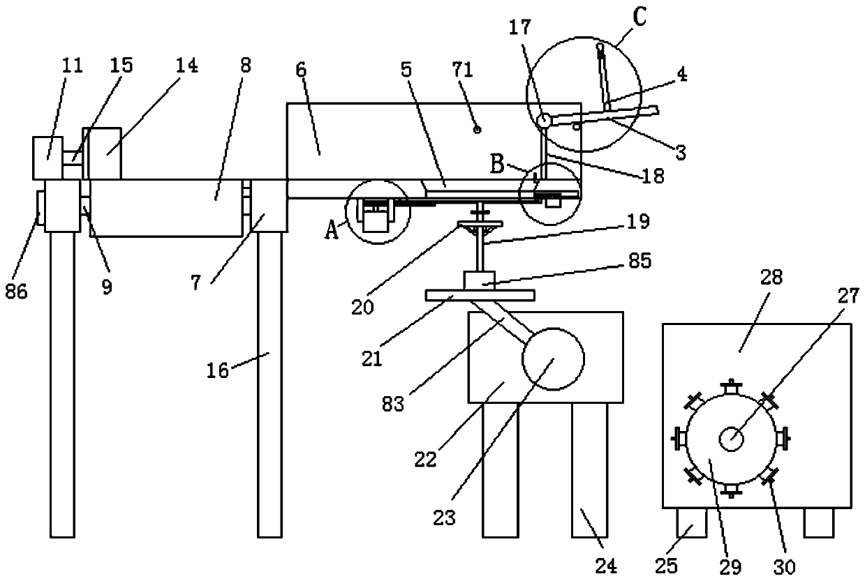 An automatic positioning device for tapping and feeding the filter cover