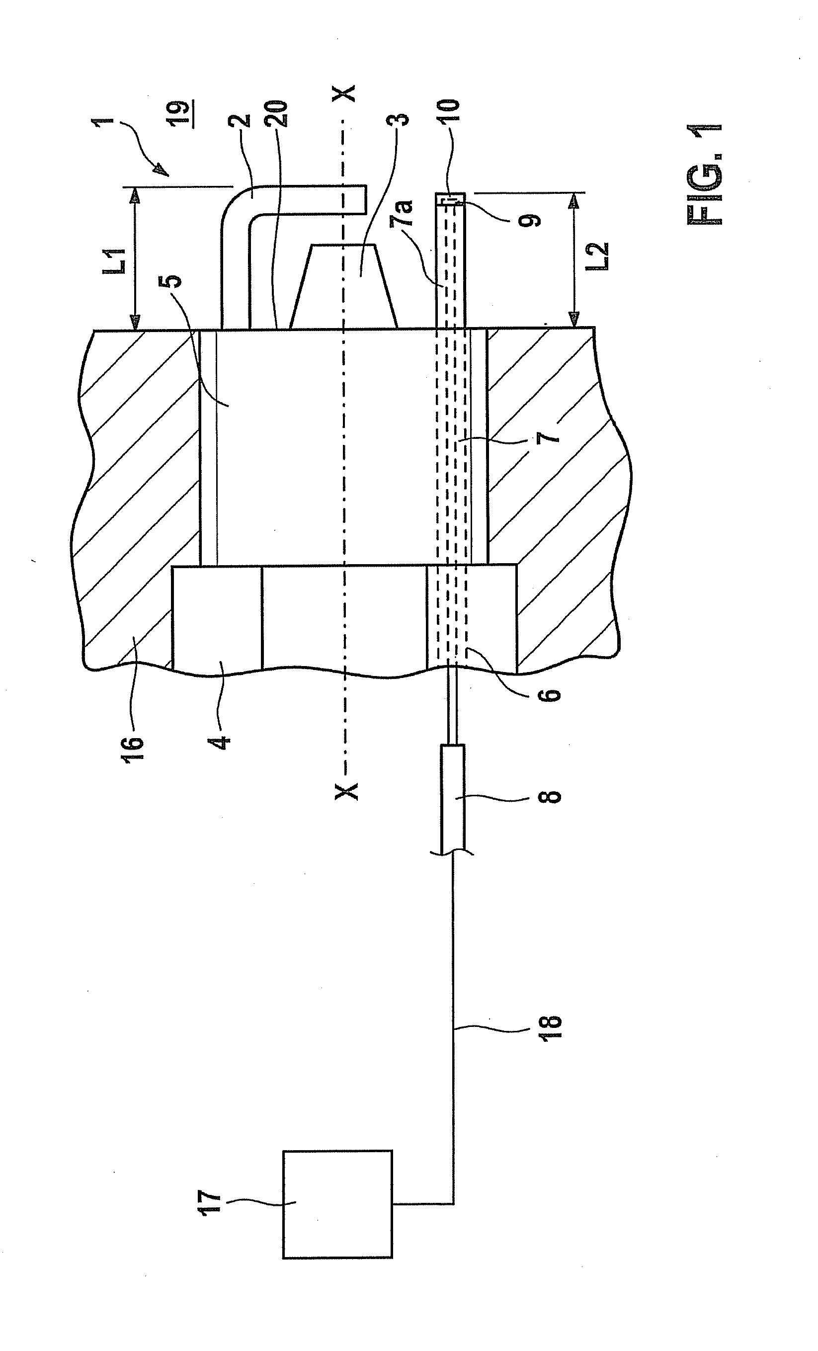 Spark plug having a thermosensor