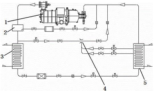 Water source heat pump unit system for low temperature water source