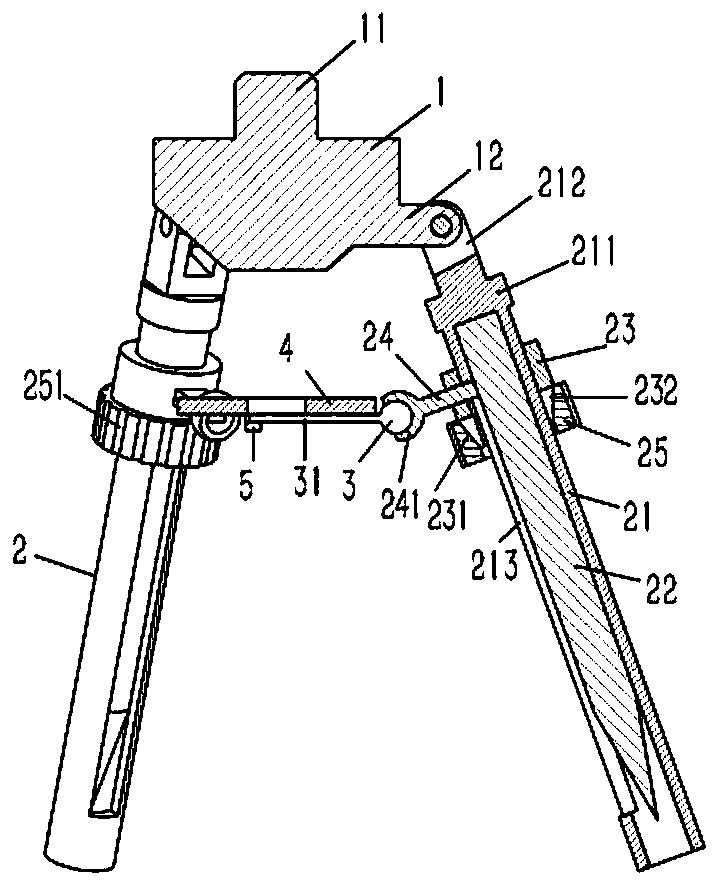 A tripod with optimized structure on equatorial mount