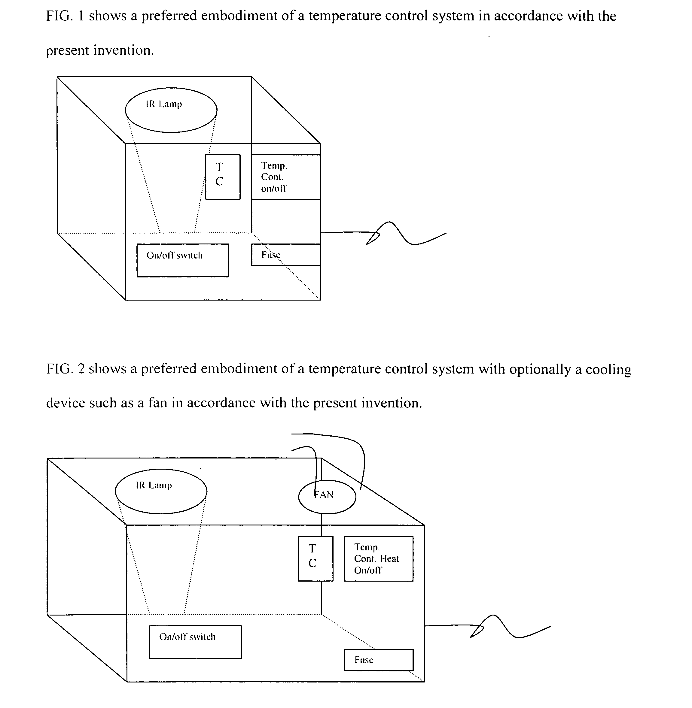 Self contained bench top enclosure temperature control system