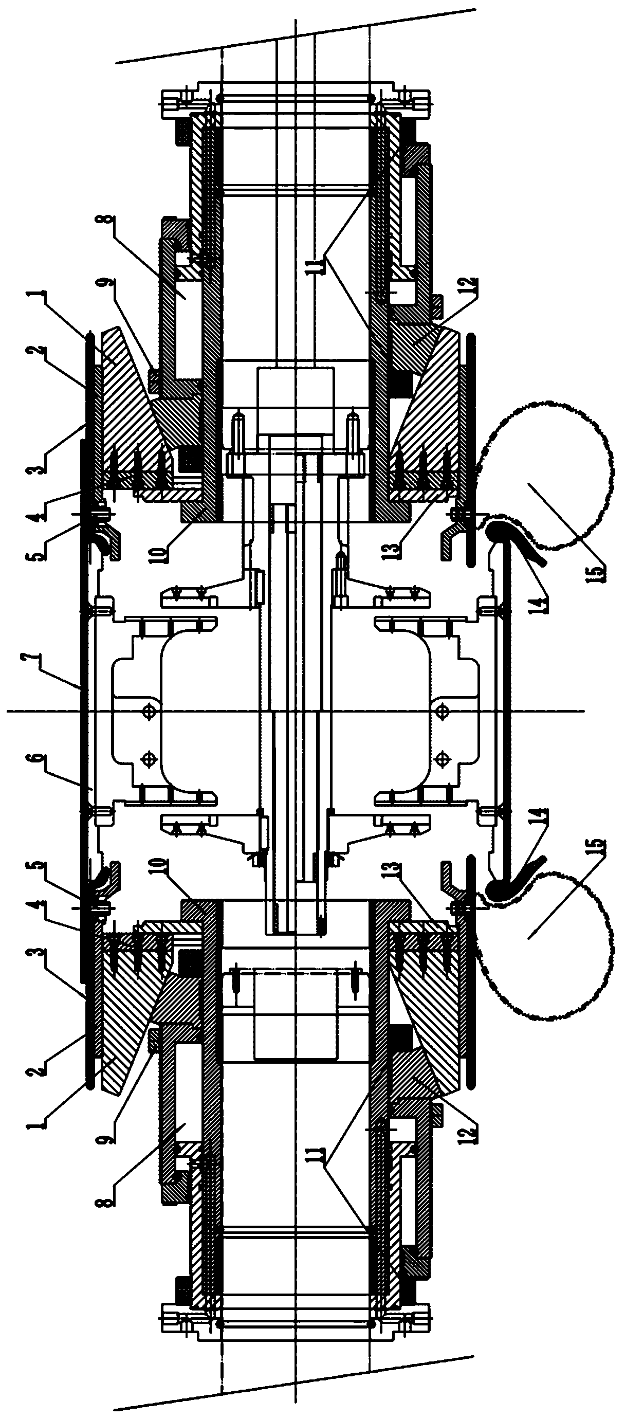 An oblique cone guide pin type one-section drum left and right turn-up capsule drum mechanism