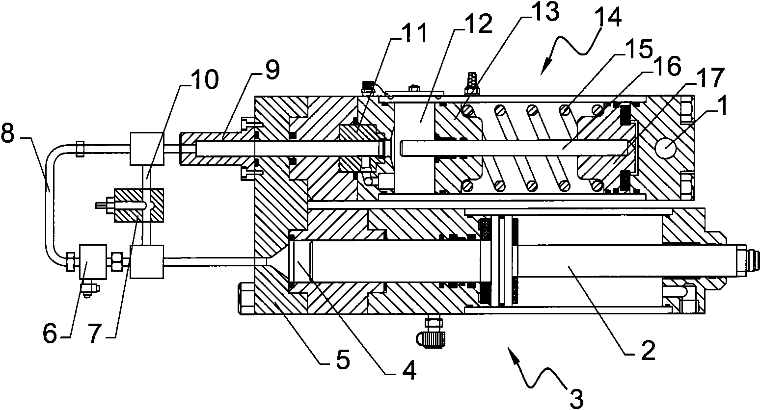 Gas-liquid force increasing mechanism