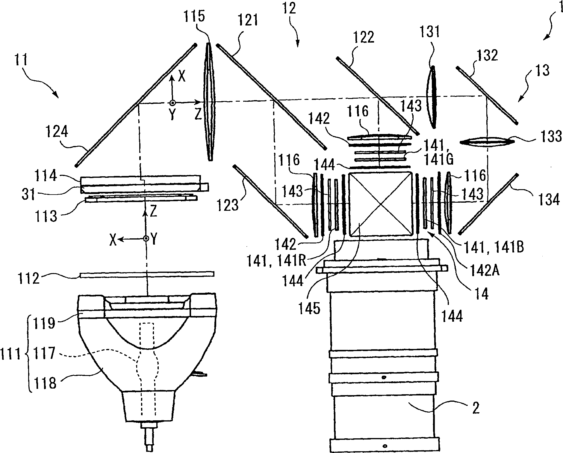 Illumination device and projector