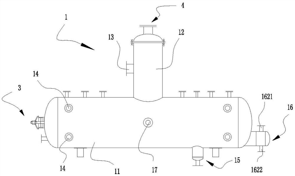 Steam removal line for diketene production