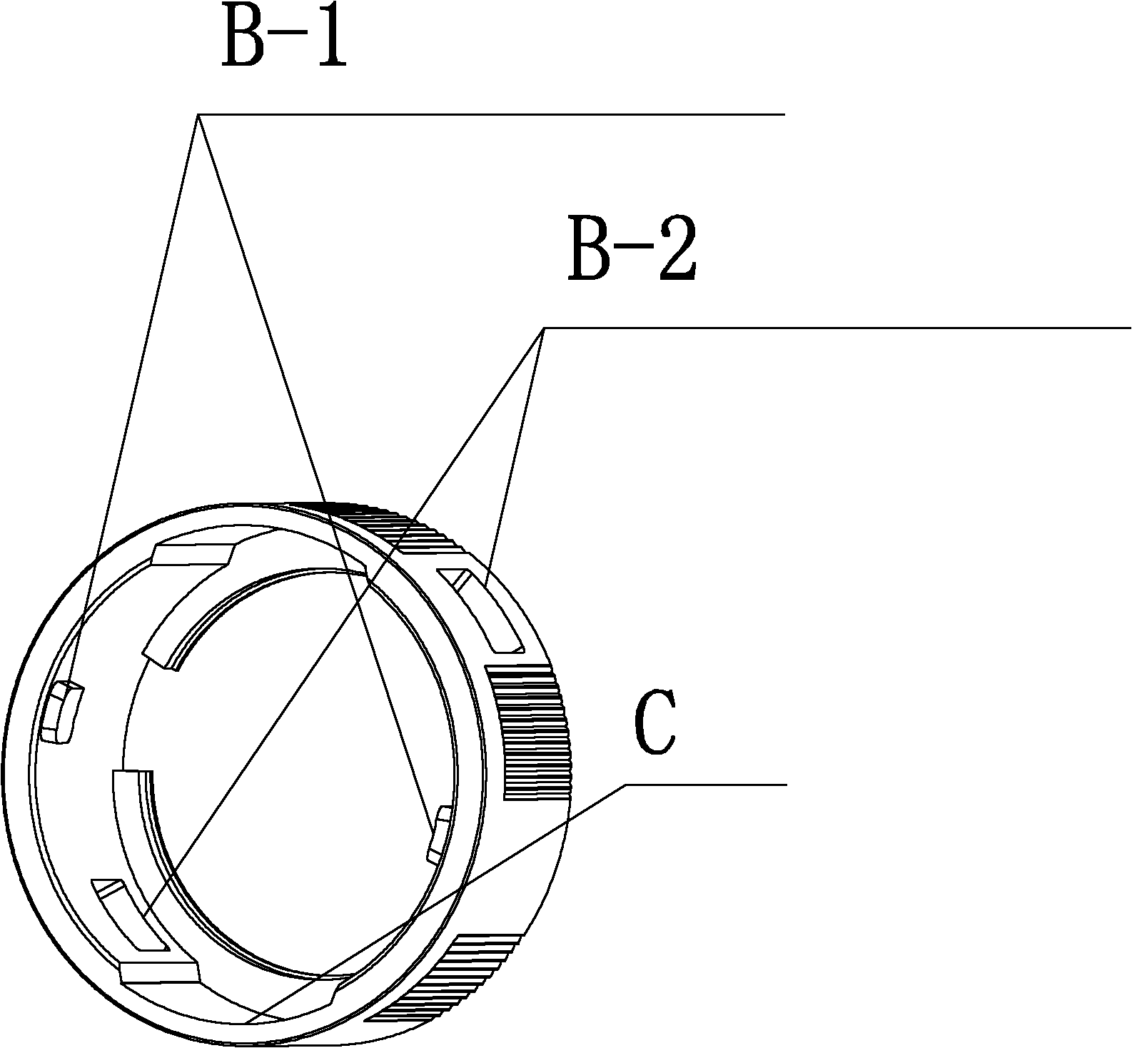 Connector female and male self-locking device