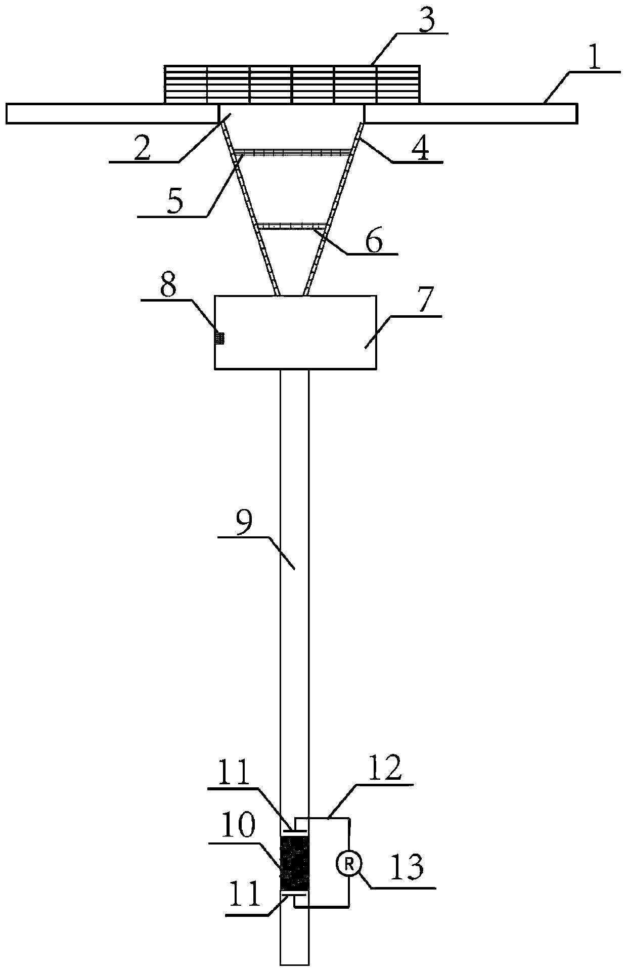 High-rise building rainwater collecting and electricity-generating system based on nano porous materials