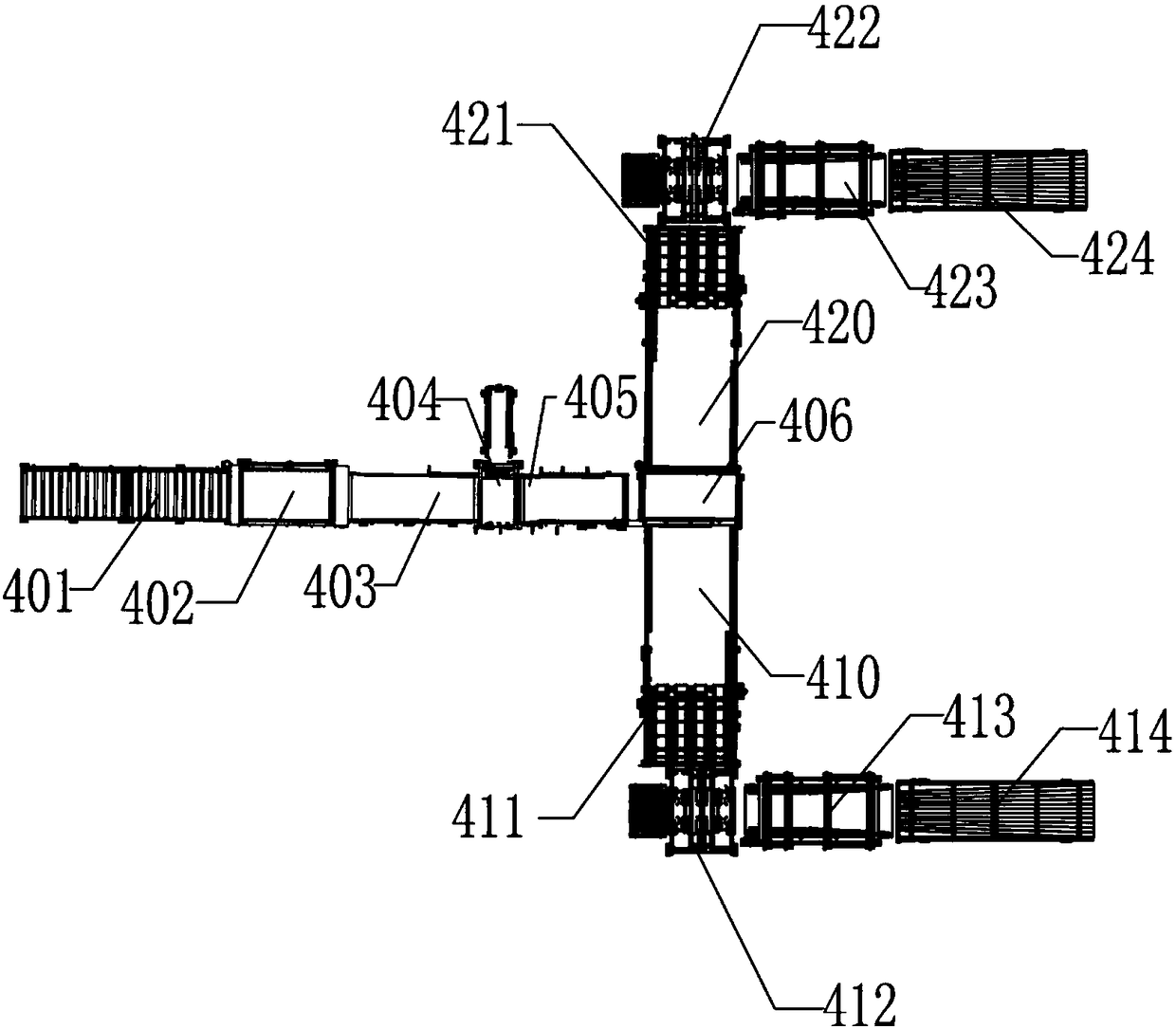 Novel acoustic composite board production line and production method thereof