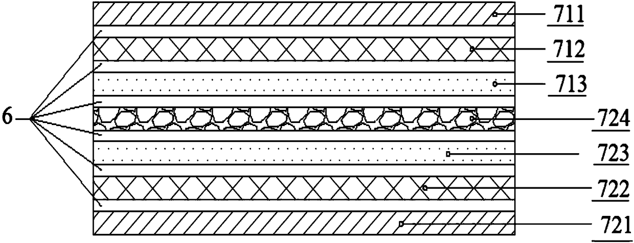 Novel acoustic composite board production line and production method thereof