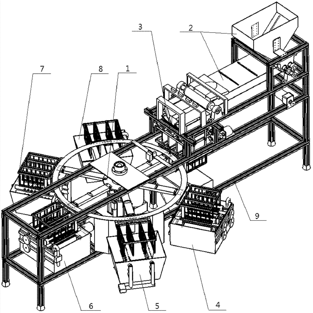 Full automatic chopstick trimming and washing machine