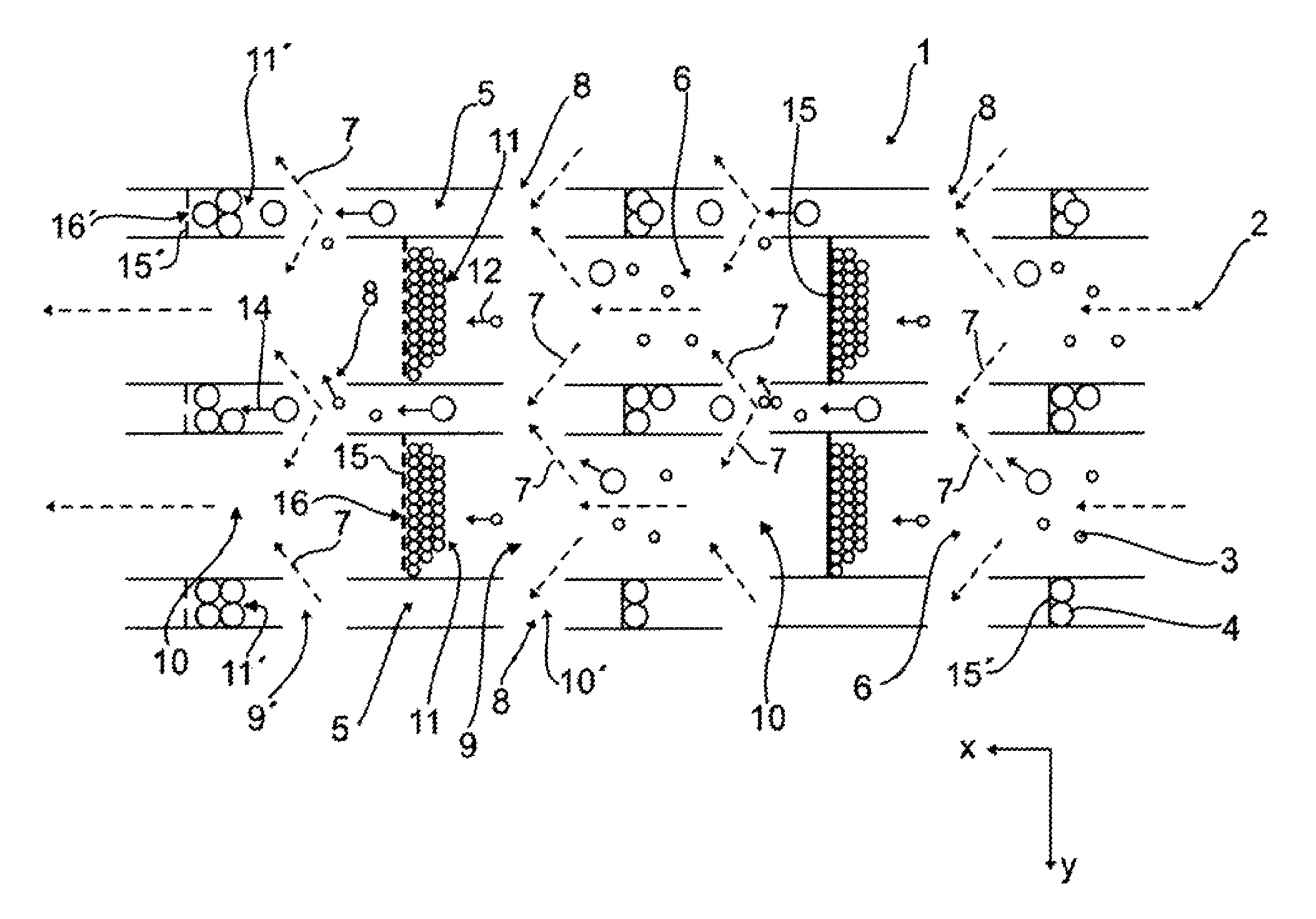 Particle separator and method for removing particles from an exhaust gas stream of an internal combustion engine