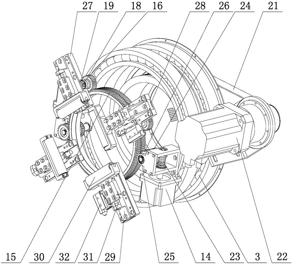 Automatic centering electric rotating chuck