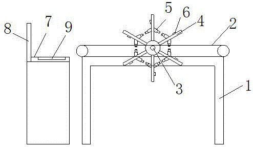 Grooving-machine flip discharge device for laminate flooring