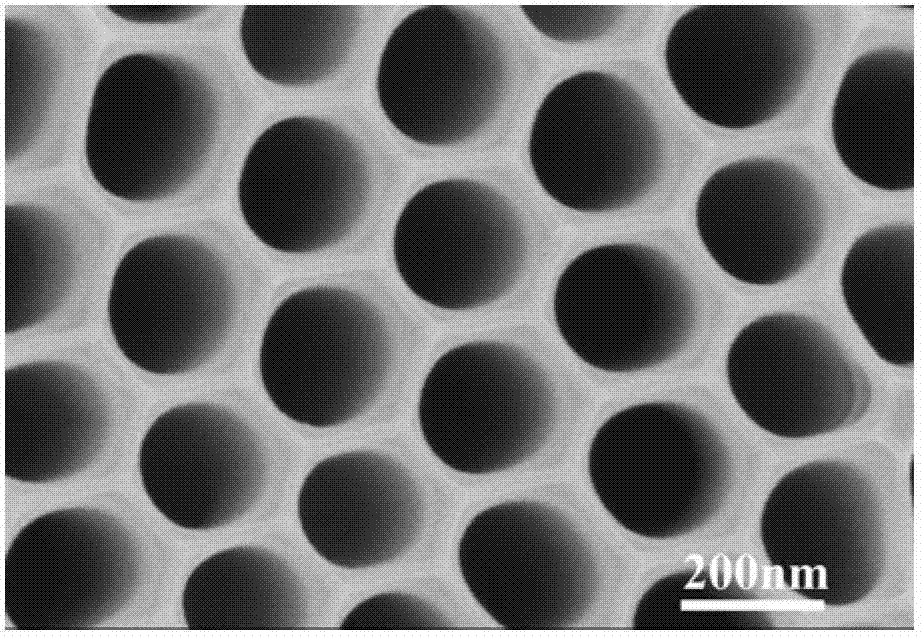 Method for preparing ordered macroporous anodic alumina film by two-step anodic oxidation