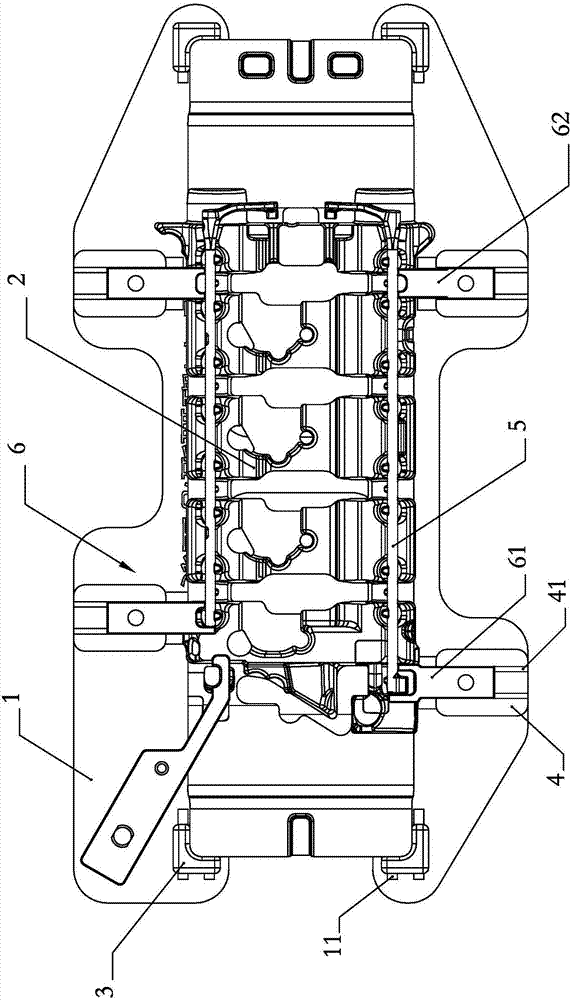 Sliding block type core assembly tool