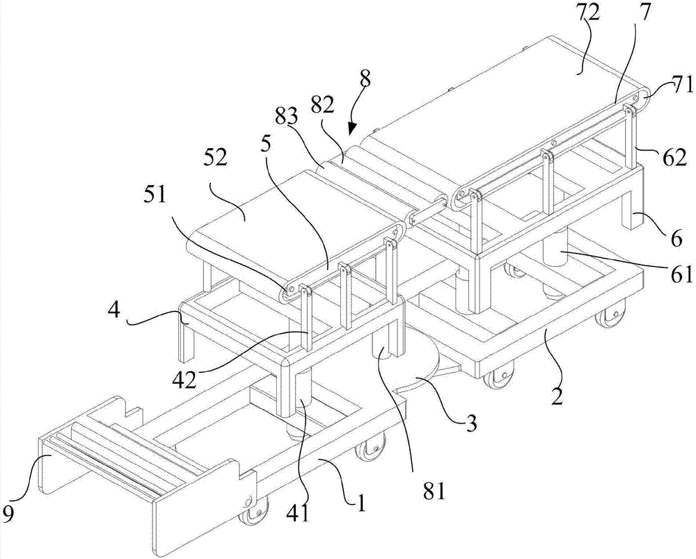 Adjustable loading/unloading platform for electric power commodity warehousing