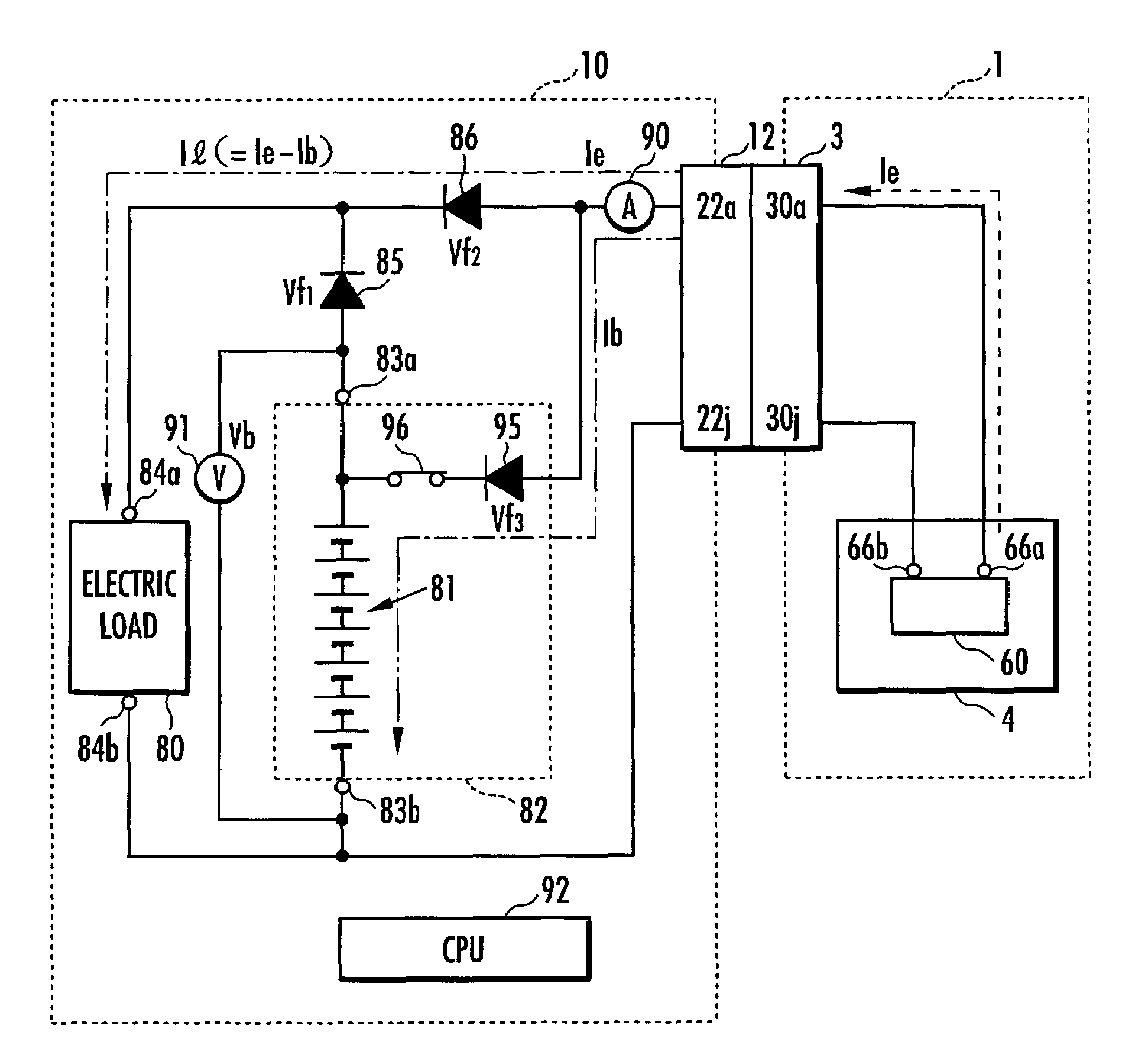 Charging system for legged walking robot