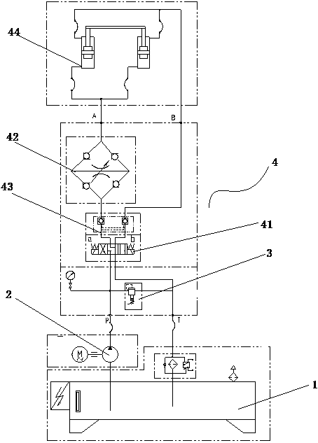 Bidirectional speed regulation hydraulic control system of oil return cavity based on hydraulic cylinder negative load