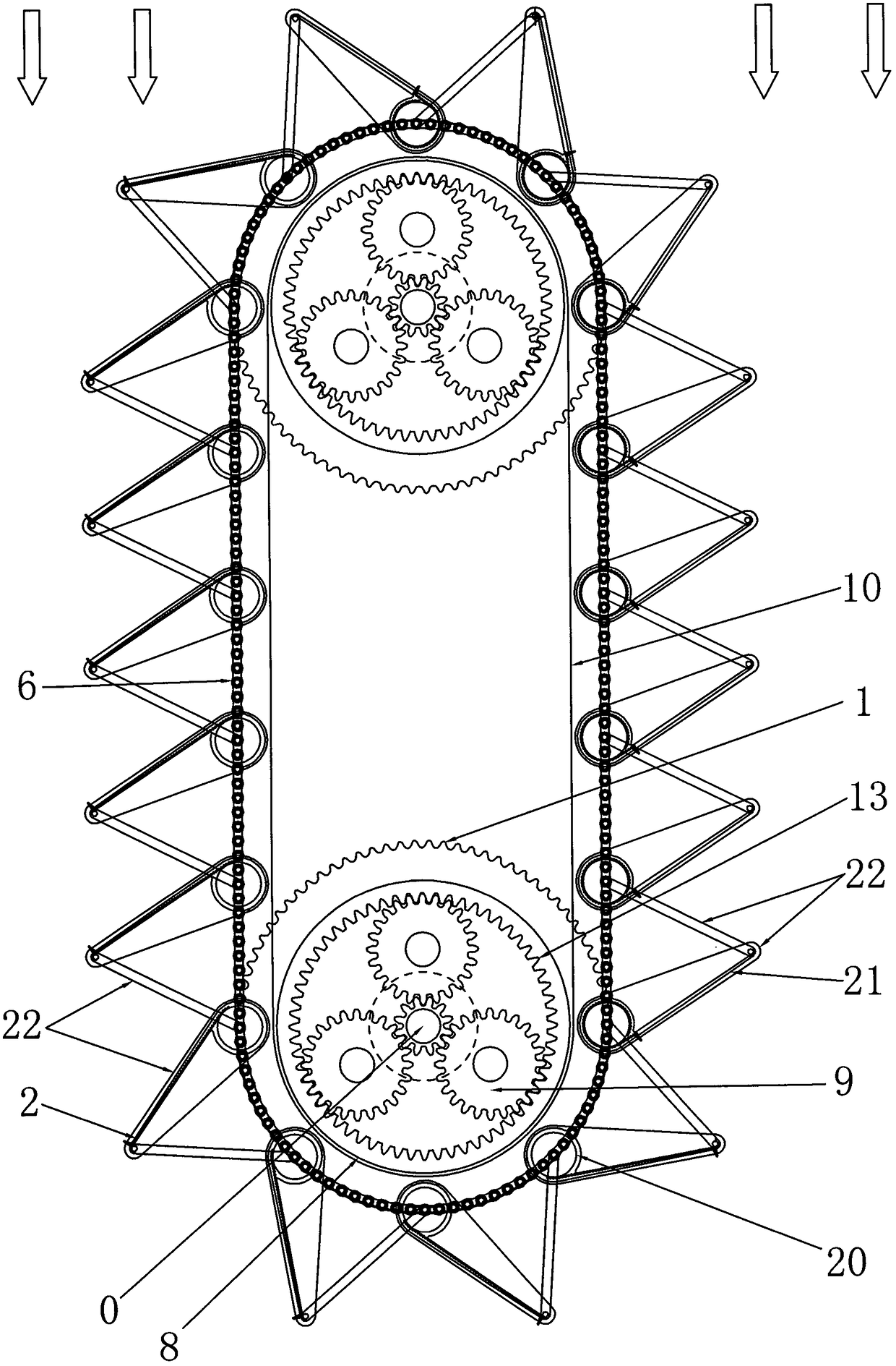 Wheel-to-flow force retractable rolling shutter trolley and power generation system