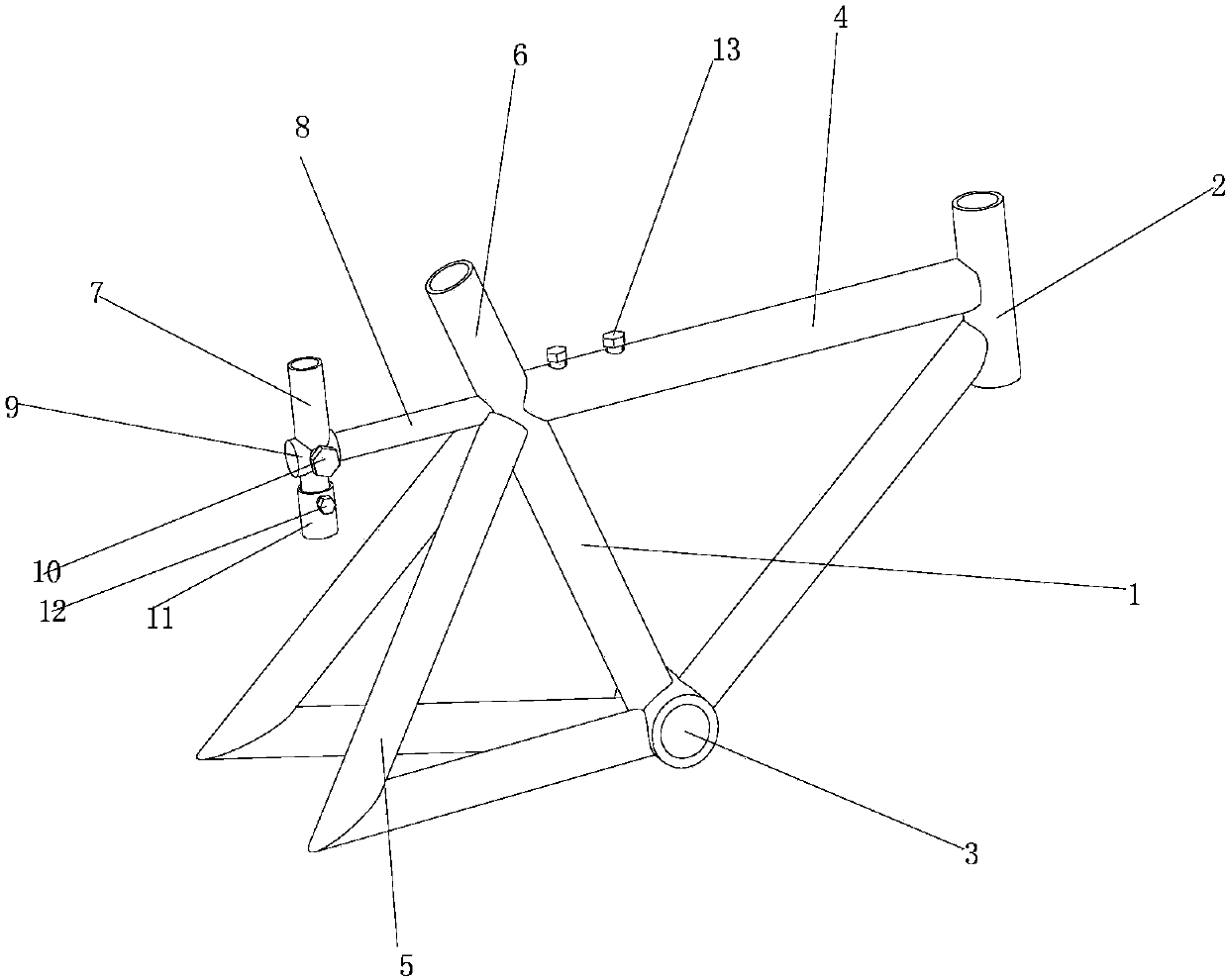 Seat-variable bicycle frame