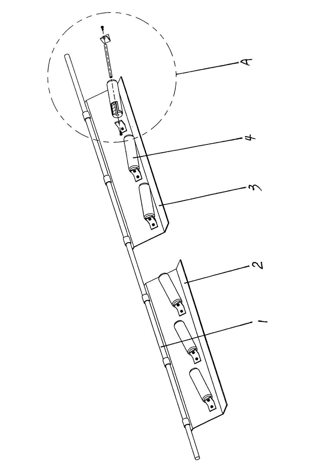 Cloth-unfolding wheel structure of cloth unfolding mechanism for cloth paving machine