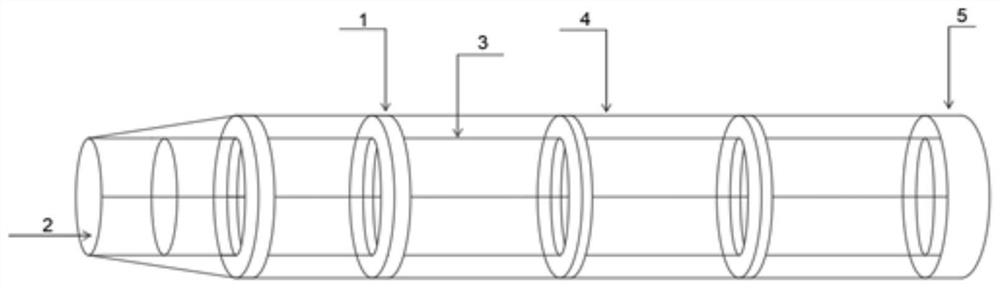 Vibration rod damping sleeve