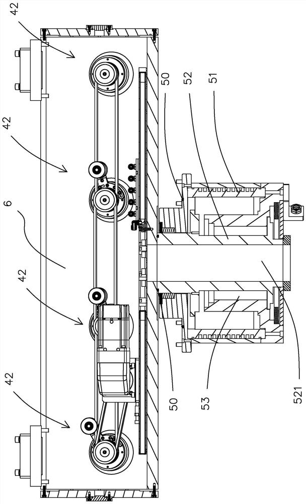 Substrate frame rotation driving device for continuous coating production line