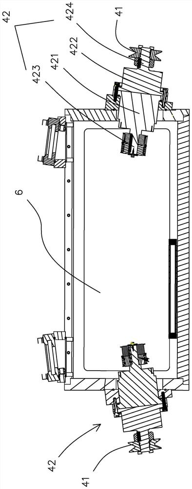 Substrate frame rotation driving device for continuous coating production line