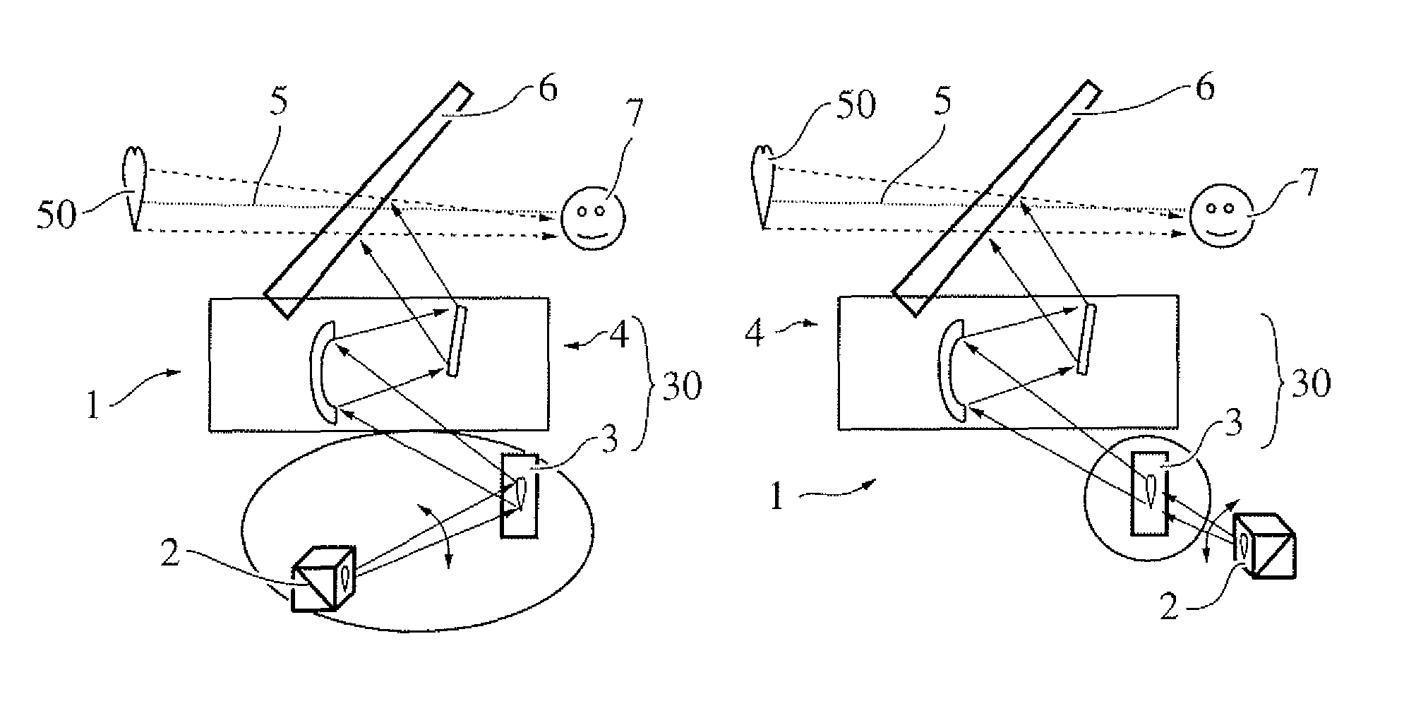 Laser scanning head-up display system for vehicles