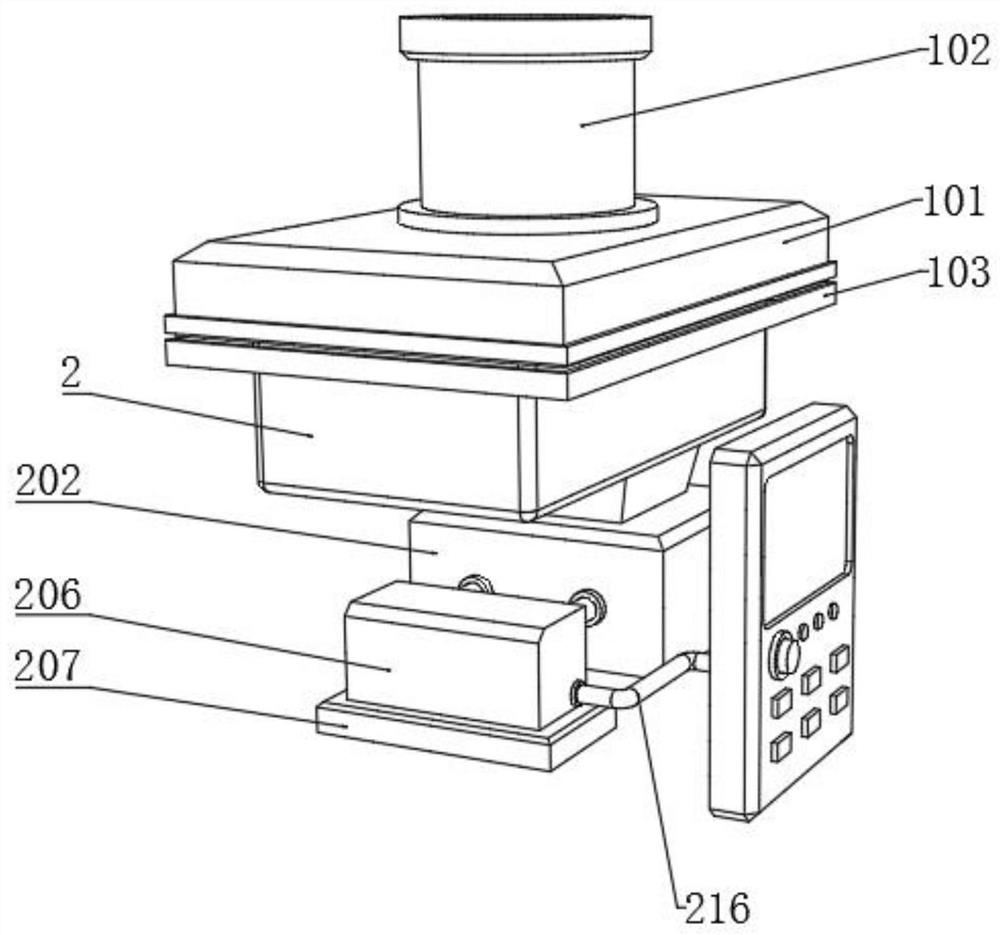 Pollutant extraction and detection device for air pollution control