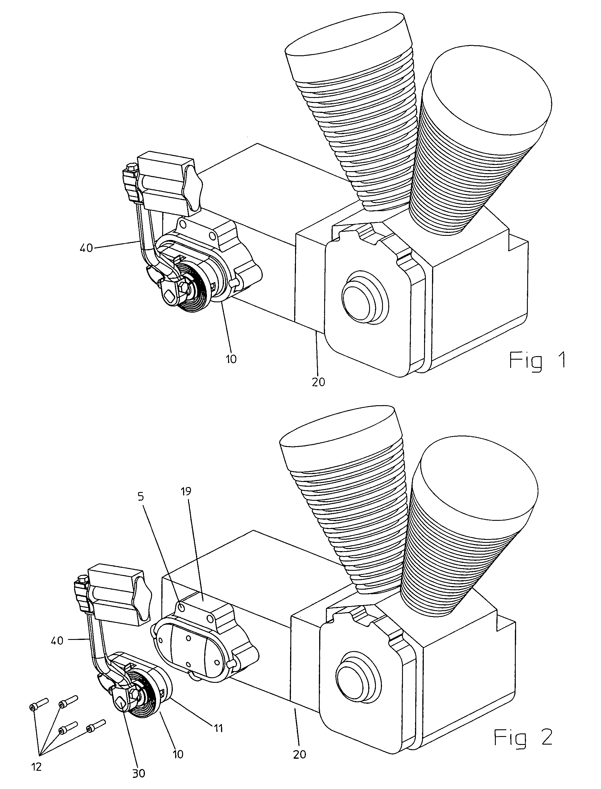 Foot operated electric starter modification kit