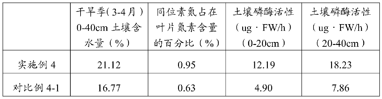 Drought-resisting fertilizing method for macadimia nuts in mountainous region