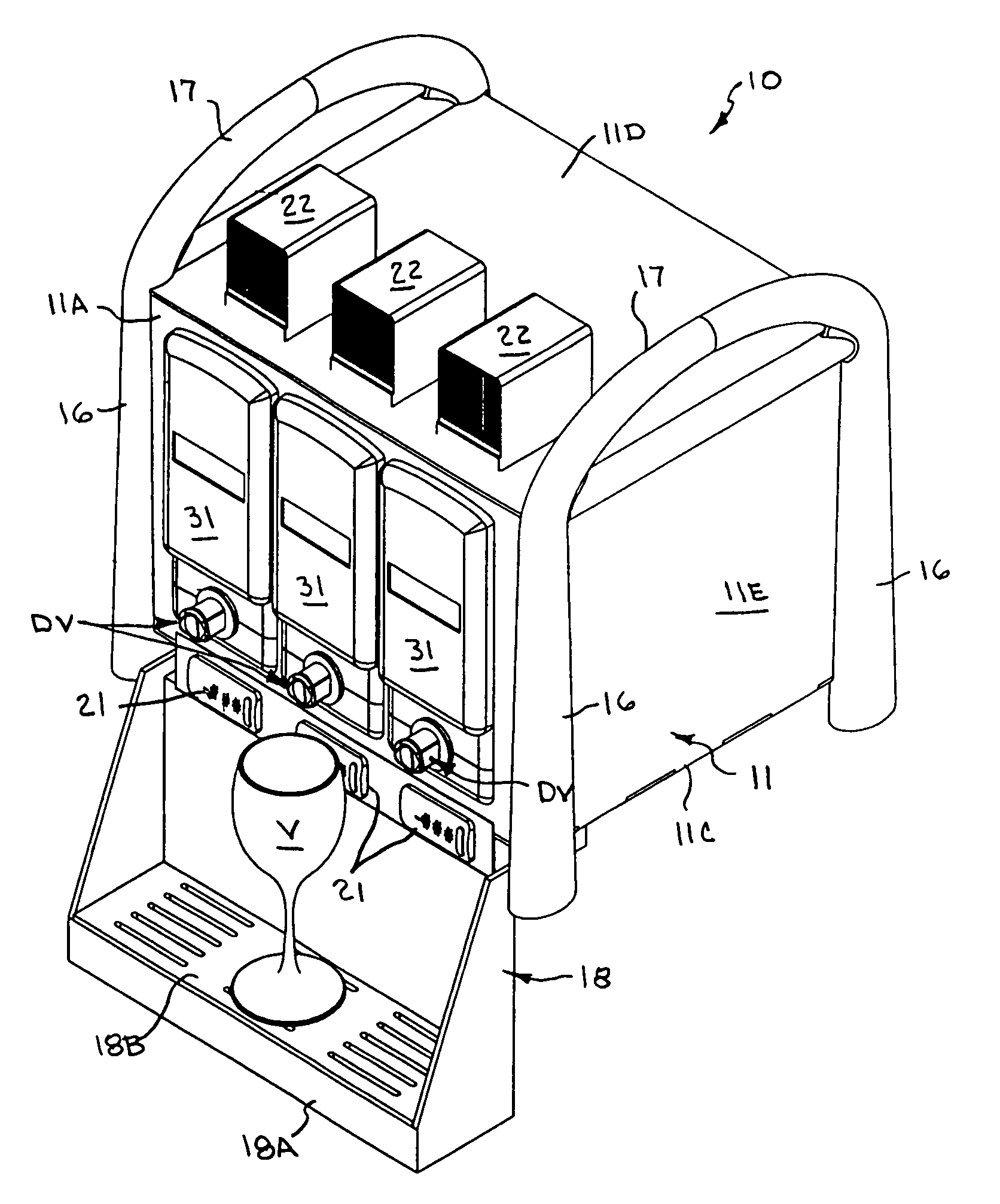 Thermoelectric wine bag cooler/dispenser