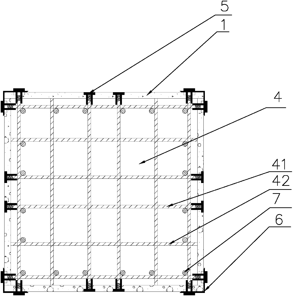 A kind of integrated pouring forming construction method of reinforced concrete column