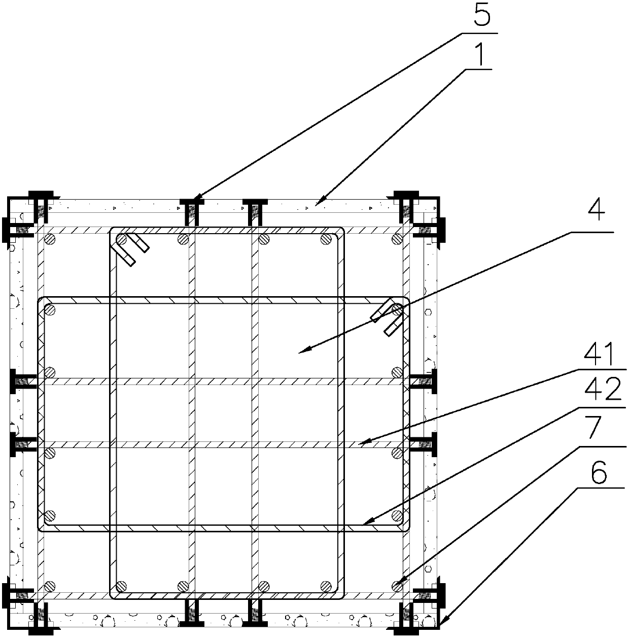 A kind of integrated pouring forming construction method of reinforced concrete column