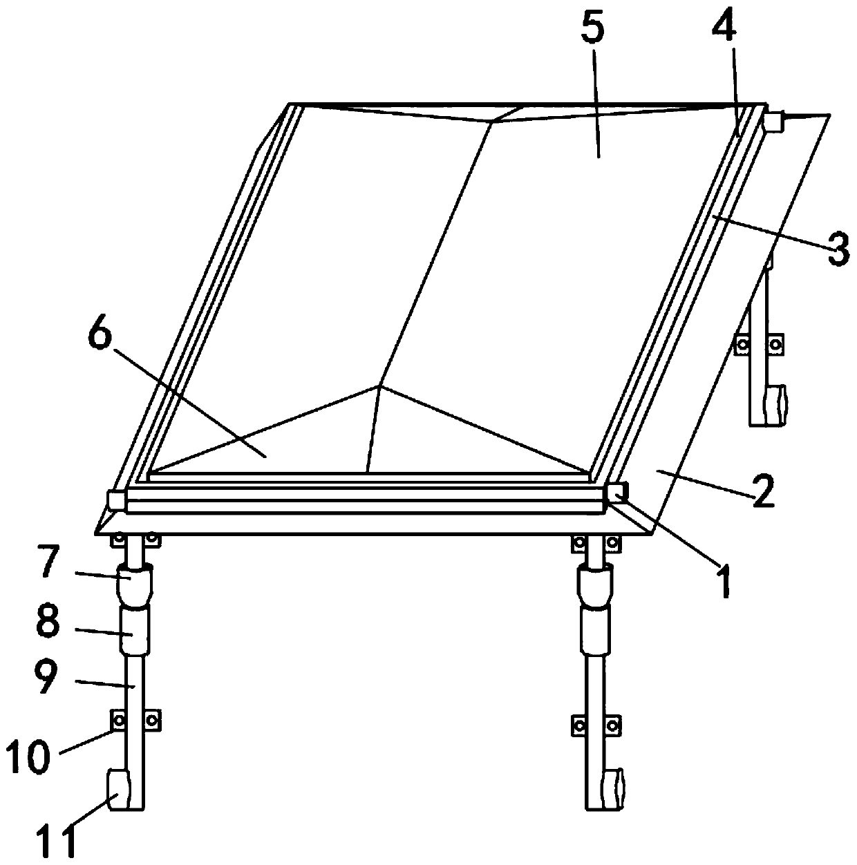 Steel-structure house top surface drainage structure and construction method thereof