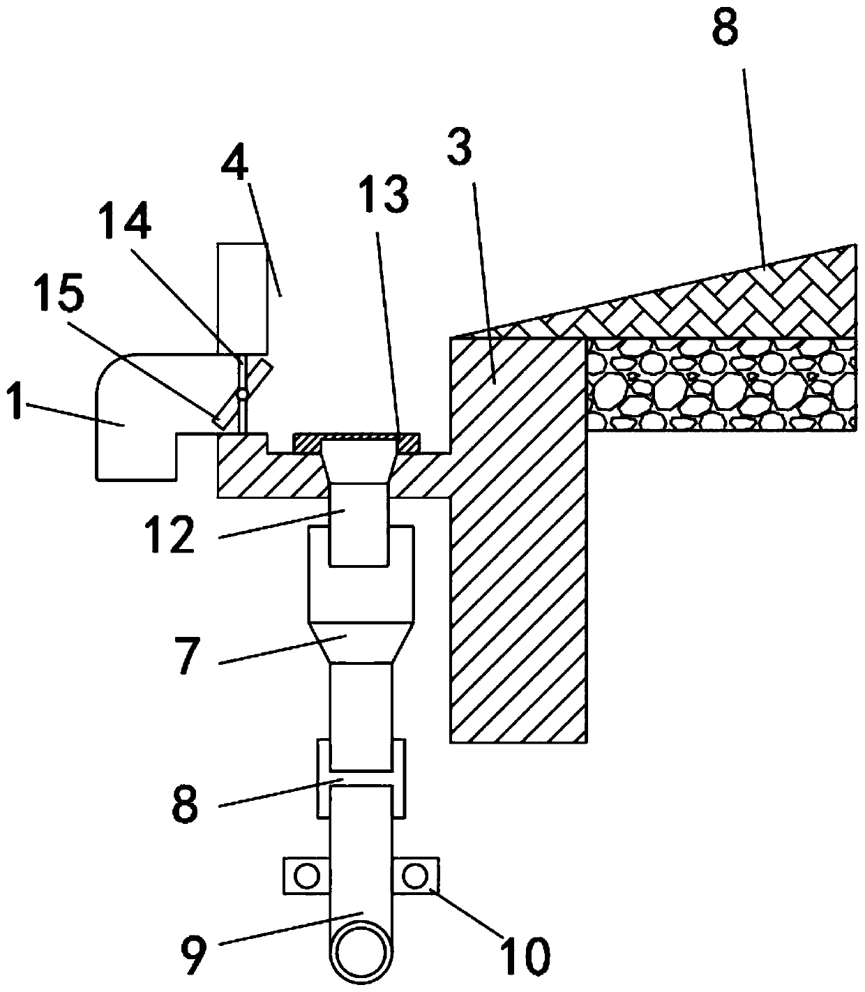 Steel-structure house top surface drainage structure and construction method thereof