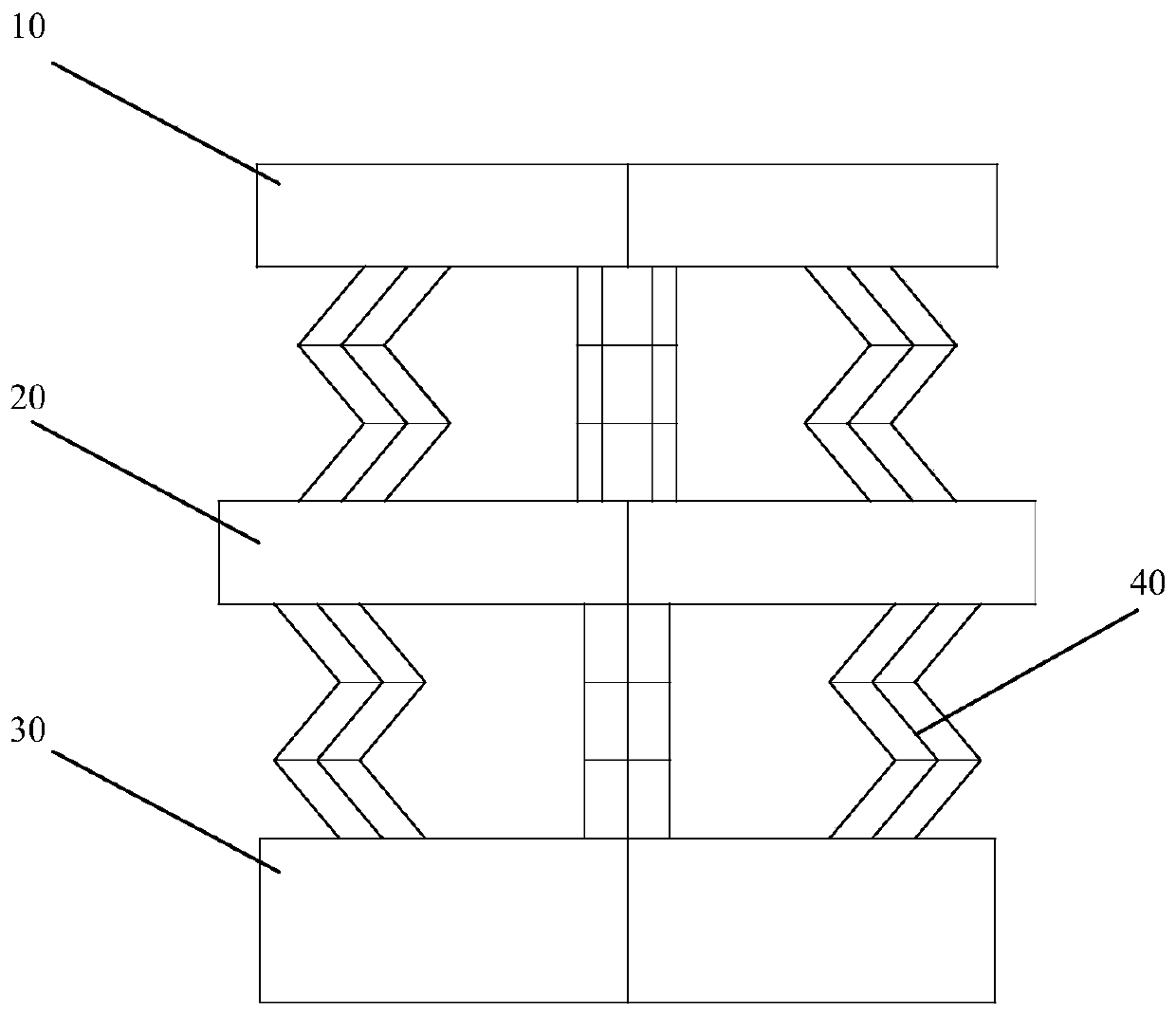 Hierarchical origami-shaped automobile collision energy-absorbing structure