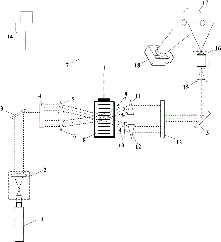 Phase shifting optical projection three-dimensional measuring system and method