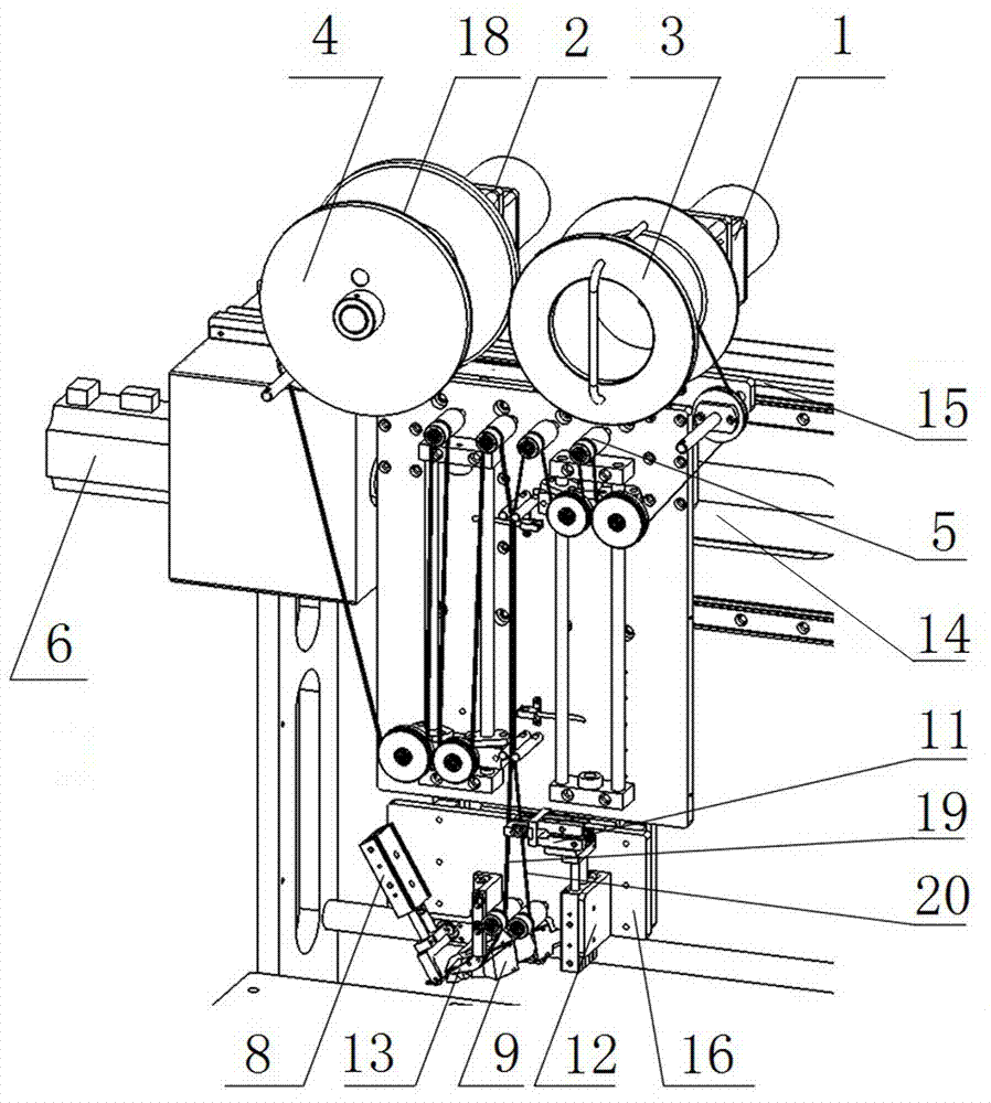 Single-side frame rubber pasting mechanism