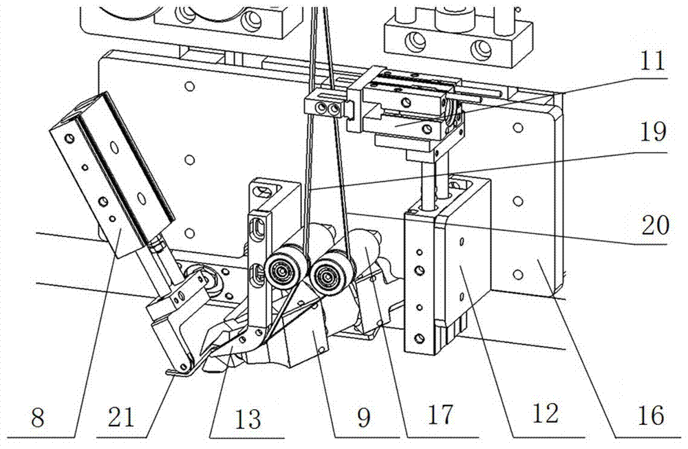 Single-side frame rubber pasting mechanism