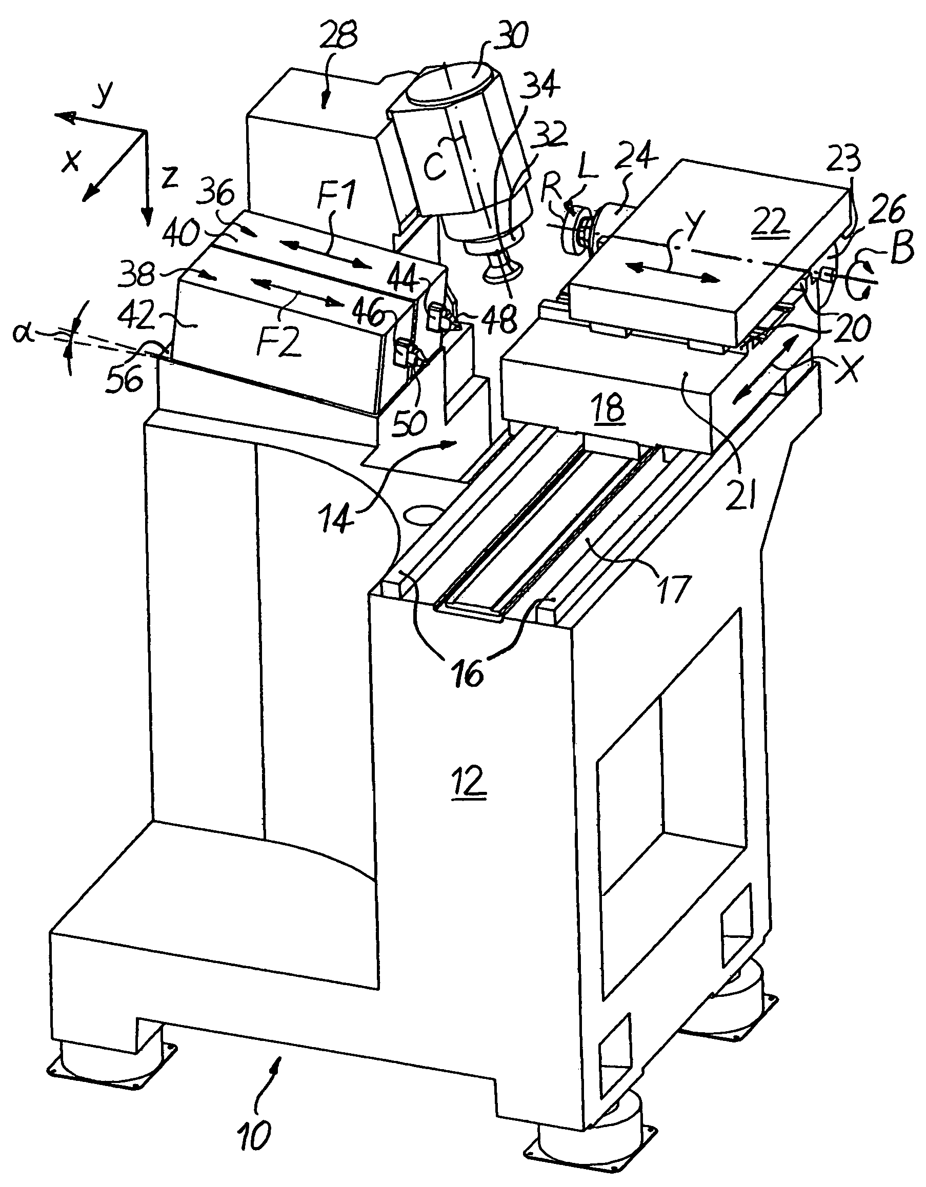 Machine for machining optical workpieces, in particular plastic spectacle lenses