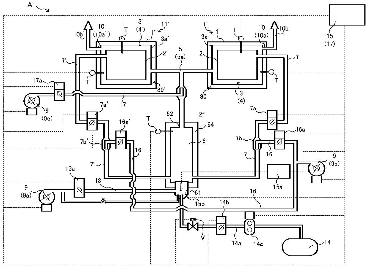 Indirect heating carbonization treatment system